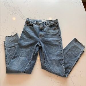 Tribal Light Blue high waisted Ankle Jeans